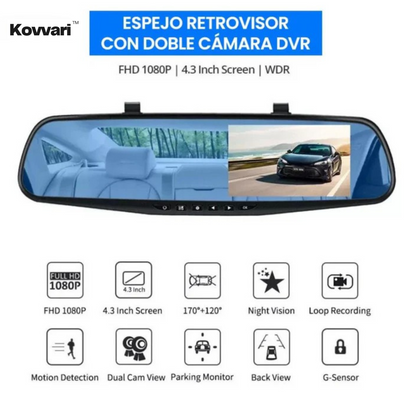 ClearView™ Retrovisor con Cámara Full HD - Visión y Seguridad Total