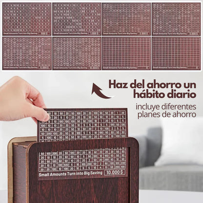 AHORRABOX™ Hucha de madera con contador